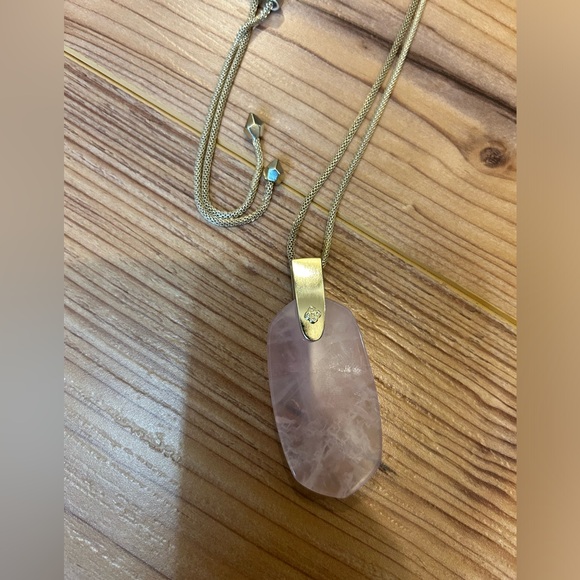 Kate Spade Rose Quartz adjustable necklace - Picture 2 of 3